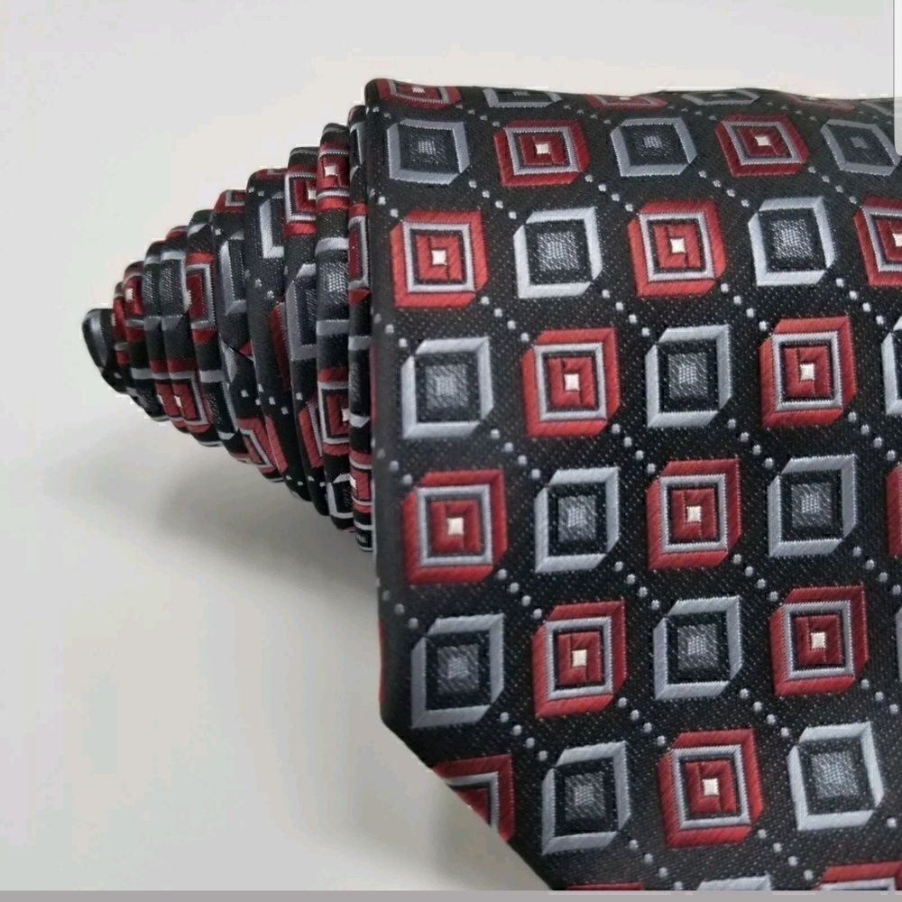 Towncraft Red & Gray Checked Polyester Classic Toe - Picture 2 of 4